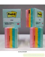 3M Post-it 654-5AP Sticky Note Colour 76x76mm 500 Sheets