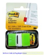 Contoh Alat Perlengkapan Kantor merk 3M Post-it , Gambar Produk 3M Post-it 680-22 Flags Bright Green 12x43mm harga 39400 di Toko Peralatan Sekolah Murah