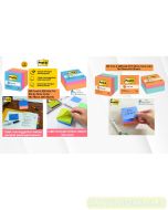 3M Post-it Lengkap murah barang Perlengkapan Kantor 3M Post-it Sticky Note Cube 2053-ELT-O / 2059-AQ CPT  (76x76mm 400 Sheets) di toko alat tulis grosir Bina Mandiri stationery