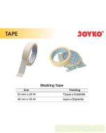 Gambar Masking Tape Joyko 24mmx20M | 48mmx20M Selotip khusus Automotif untuk cat semprot anti tembus merek Joyko