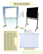 Gambar papan tulis spidol whiteboard nempel magnet papan tulis kapur blackboard di tempat les / belajar ukuran custom