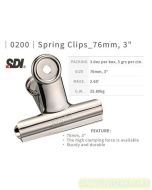 Macam macam perlengkapan sekolah SDI 0200 Round Spring Clips 76 mm (3") Stainless Steel Klip Penjepit dan gambarnya