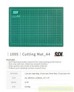 Contoh peralatan kantor SDI 1005 Cutting Mat (A4 / 12" x 9") Tatakan Alas Potong Cutter dan gambarnya