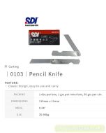 Katalog peralatan kantor SDI 0103 Pencil Knife 0.4mm X 10mm X 57 mm Pisau Cutter Lipat dan gambarnya