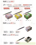 Katalog brosur gambar alat tulis Tinta Pena & Isi Ulang model Snowman RF-V5 Refill Ballpoint V-5 Black Isi Pena Tinta Hitam