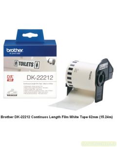 Brother P-touch Tape Cartridge type P-touch Tape Brother DK-22212 Continuos Length Film White Tape 62mm 15.24m image