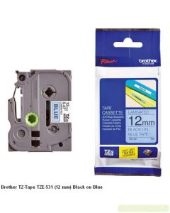 e-catalogue gambar alat tulis Brother TZE-531 Black on Blue 12mm P-touch Tape