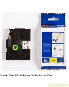 e-catalogue gambar atk Brother TZE-FX221 Flexible Black on White 9mm P-touch Tape