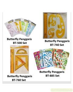 Contoh Penggaris Set Lengkap merk Butterfly