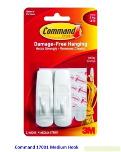 Gambar perlengkapan sekolah Command 17001 Medium Hooks Kaitan Dinding Ukuran sedang dan aneka katalog 3M Command grosir