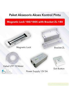 FINGERSPOT PAKET AKSES KONTROL PINTU MAGNETIC LOCK 180 WITH BRACKET ZL-180 di toko alat alat kantor lengkap cv bina mandiri stationery