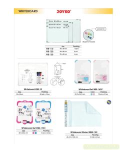 Foto Papan Tulis Spidol Whiteboard Besar/Kecil magnetic/Non-Magnetic Joyko WB-110 | WB-120 | WB-130 | WBS-10 | WBS-160CO | WBS-170CO | WBSK-150 merek Joyko