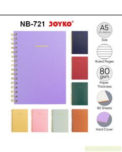 Foto Buku Tulis Catatan Diary Agenda Bergaris Spiral Hard Cover  Joyko Notebook NB-721 Golden Spiral merek Joyko