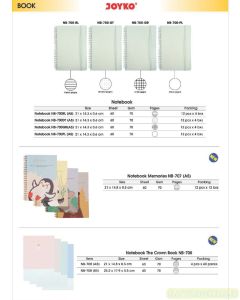 Buku Tulis Catatan Diary Agenda Bergaris Spiral Garis Titik Titik Joyko Notebook NB-700 Dotted (A5)