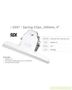 Gambar peralatan kantor SDI 0207 Spring Clips (4") Stainless Steel (Paper Clips) Klip Penjepit dan aneka katalog SDI grosir