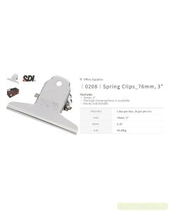 Gambar SDI 0208 Spring Clips (3") Stainless Steel (Paper Clips) Klip Penjepit merek SDI