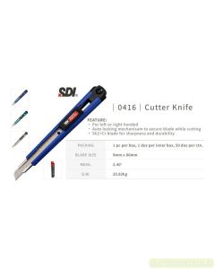 Foto Pisau Kater Kecil SDI 0416 Cutter Knife (A-300) Auto Lock supplier lengkap SDI