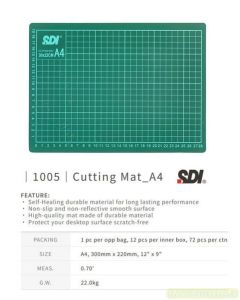 Contoh peralatan kantor SDI 1005 Cutting Mat (A4 / 12" x 9") Tatakan Alas Potong Cutter dan gambarnya