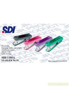 Brosur gambar alat tulis SDI 1105A Stapler No.10 Transparent Alat Jepret Kertas