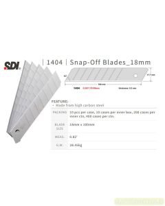 Macam macam peralatan sekolah SDI 1404 Snap Blade (L-150) Isi Pisau Cutter dan gambarnya