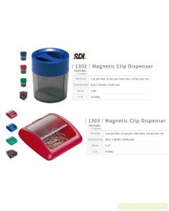 Katalog stationery SDI 1302 Magnetic Clip Dispenser (Magnet) Tempat Klip dan gambarnya