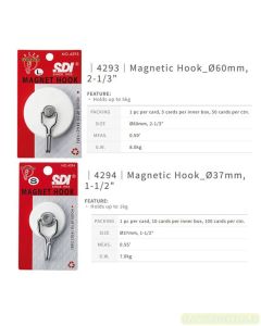 Kaitan Gantungan Besar SDI 4293 Magnetic Hooks (B) 60 mm