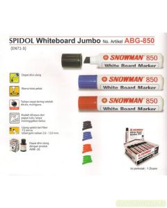 sample Image stationery Spidol Papan Tulis Snowman ABG-850 Whiteboard Marker Jumbo Black
