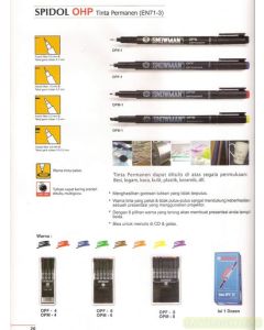 Gambar perlengkapan kantor Snowman OHP Permanent Marker OPM-8  (Medium - 8 Colour) Pena Spidol dan aneka katalog Snowman grosir